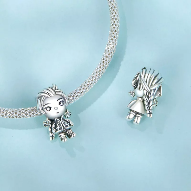 (imagen para) Charm de chica punk estilo PANDORA - SCC2793 - Ver 4