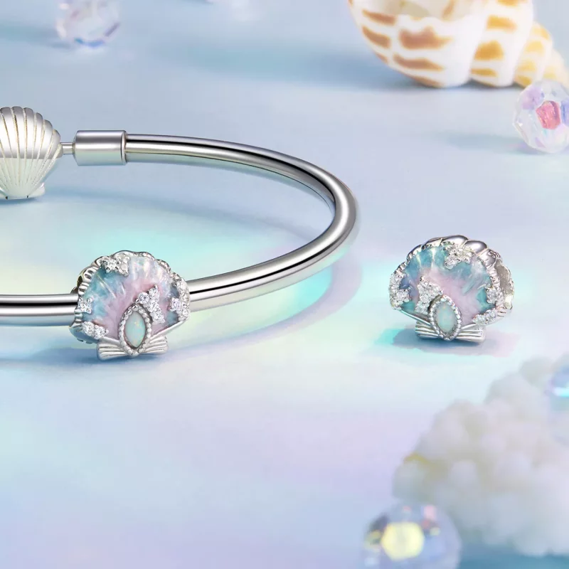 (imagen para) Charm de concha de colores estilo fantasía de PANDORA - BSC1017 - Ver 4