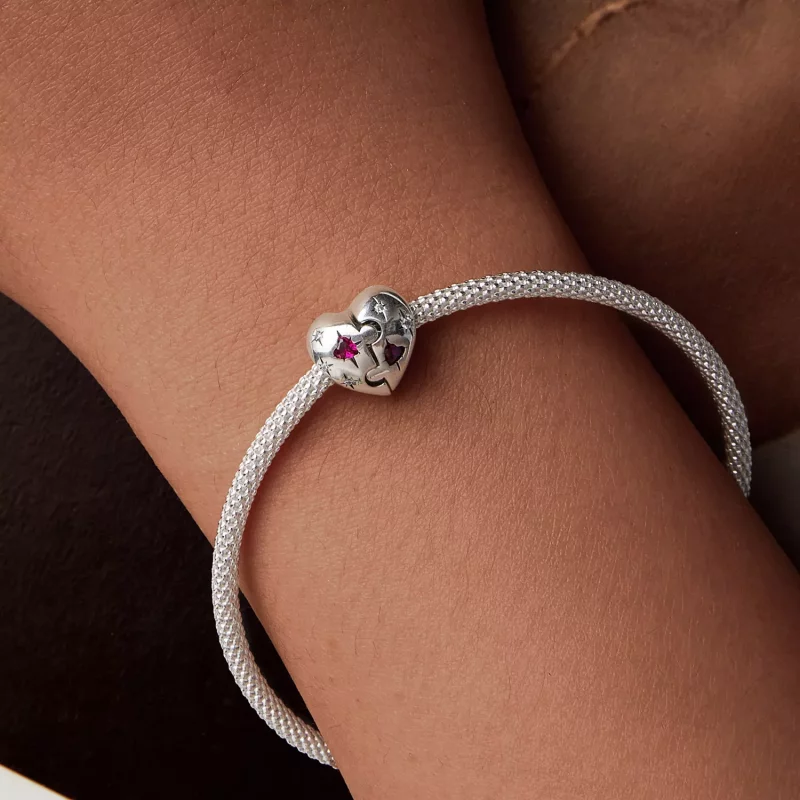 (imagen para) Charm de corazón en forma de rompecabezas estilo PANDORA - SCC2775 - Ver 7