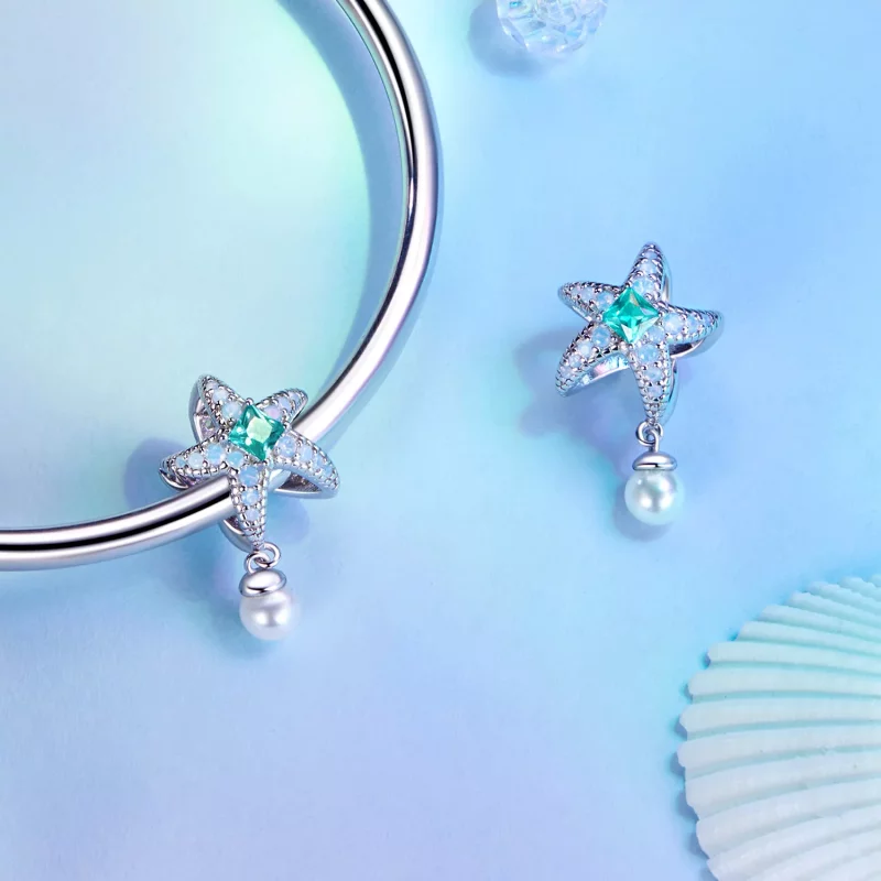 (imagen para) Charm de estrella de mar estilo PANDORA - BSC1014 - Ver 4
