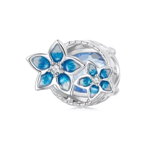Charm de flor de delphinium pequeña estilo PANDORA - BSC1029 (imagen para) Charm de flor de delphinium pequeña estilo PANDORA - BSC1029