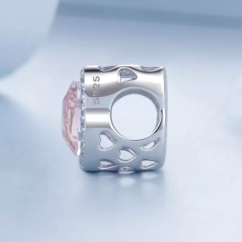 (imagen para) Charm de gato rosa estilo PANDORA - BSC1020 - Ver 3