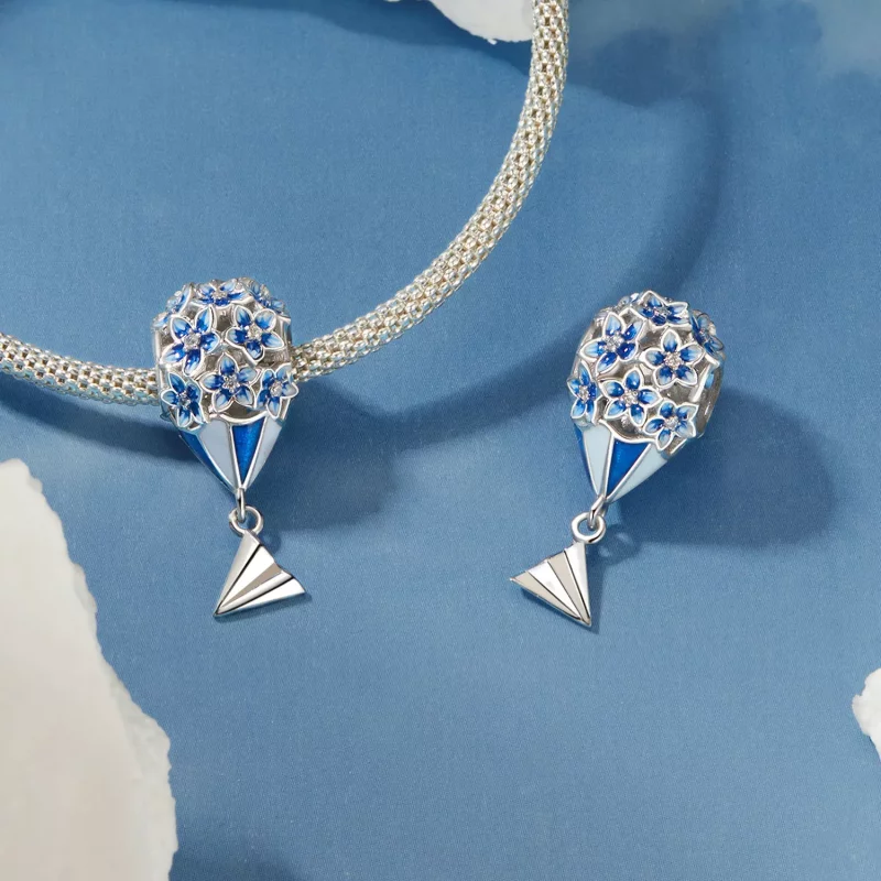 (imagen para) Charm de globo aerostático estilo PANDORA - BSC1026 - Ver 5