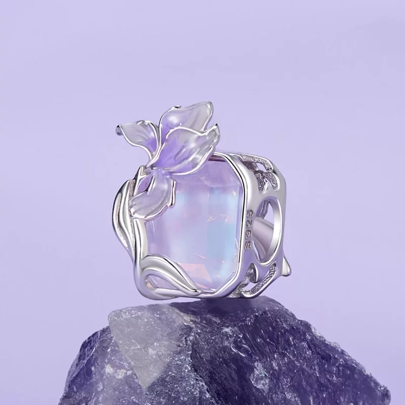 (imagen para) Charm de iris de cristal estilo PANDORA - BSC1032 - Ver 2