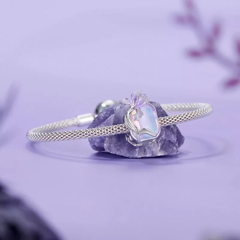 (imagen para) Charm de iris de cristal estilo PANDORA - BSC1032 - Ver 5