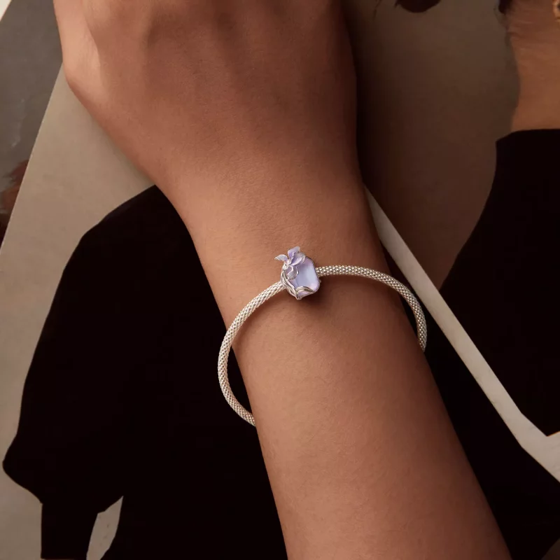 (imagen para) Charm de iris de cristal estilo PANDORA - BSC1032 - Ver 6