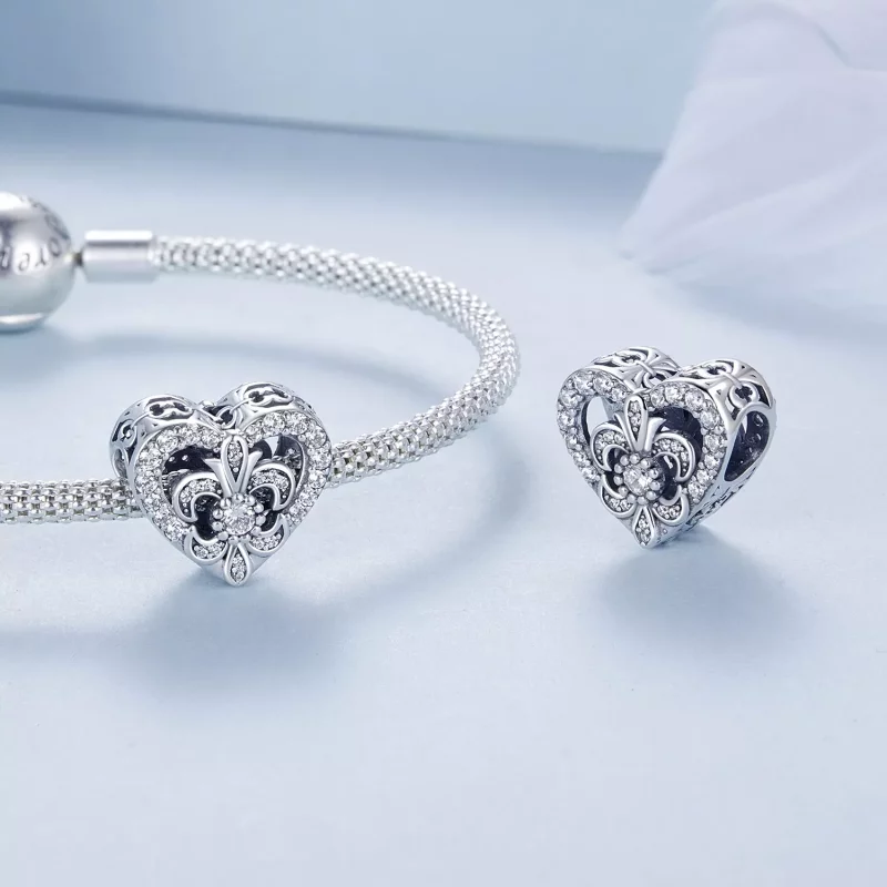 (imagen para) Charm de iris vintage estilo PANDORA - BSC1022 - Ver 4
