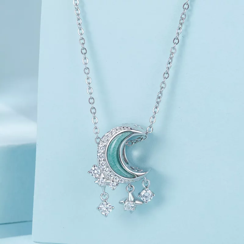(imagen para) Charm de luz de luna estilo PANDORA - SCC2801 - Ver 3