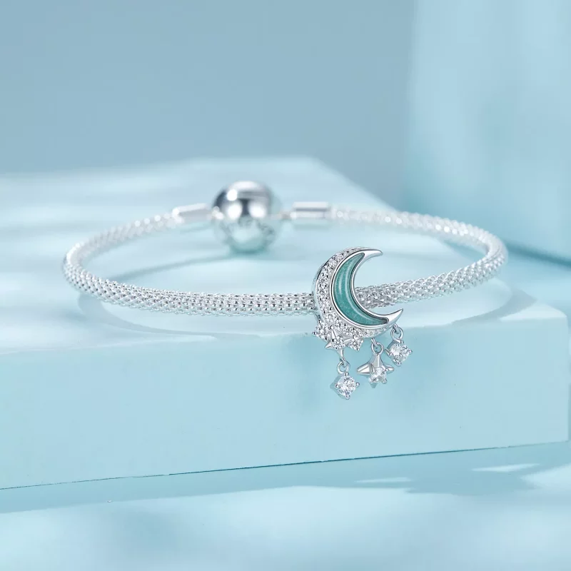 (imagen para) Charm de luz de luna estilo PANDORA - SCC2801 - Ver 4