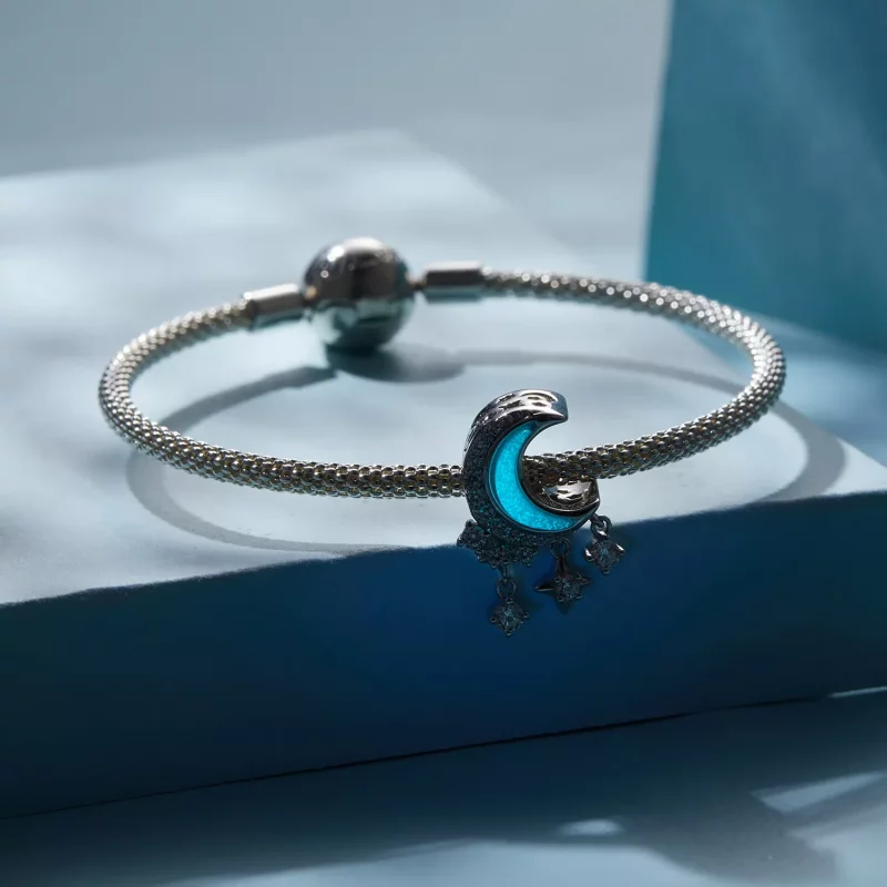 (imagen para) Charm de luz de luna estilo PANDORA - SCC2801 - Ver 5