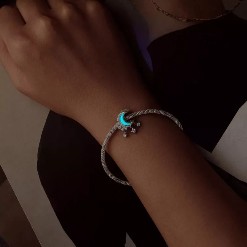 (imagen para) Charm de luz de luna estilo PANDORA - SCC2801 - Ver 8