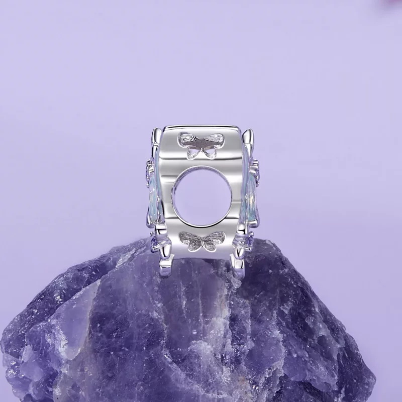 (imagen para) Charm de mariposa iris estilo PANDORA - BSC1030 - Ver 3
