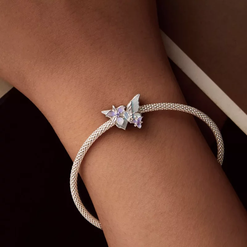 (imagen para) Charm de mariposa iris estilo PANDORA - BSC1030 - Ver 7