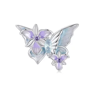 (imagen para) Charm de mariposa iris estilo PANDORA - BSC1030