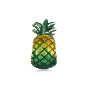 Charm de plata de ley con forma de piña estilo PANDORA - SCC2833 (imagen para) Charm de plata de ley con forma de piña estilo PANDORA - SCC2833