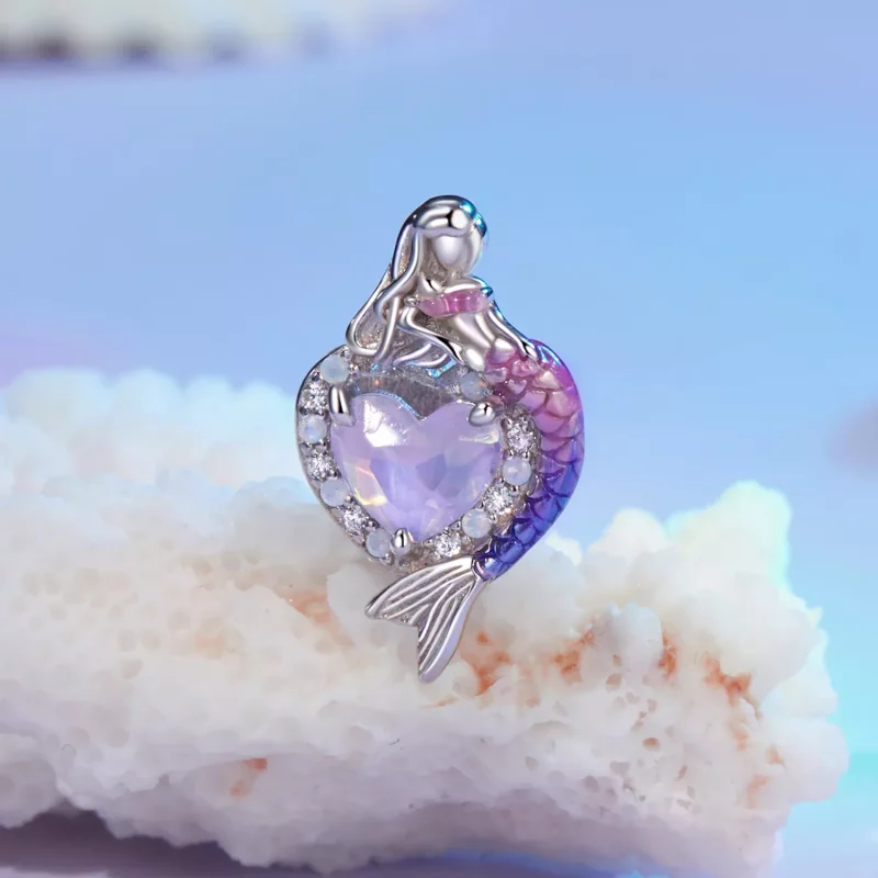 (imagen para) Charm de sirena estilo PANDORA - SCC2769 - Ver 2