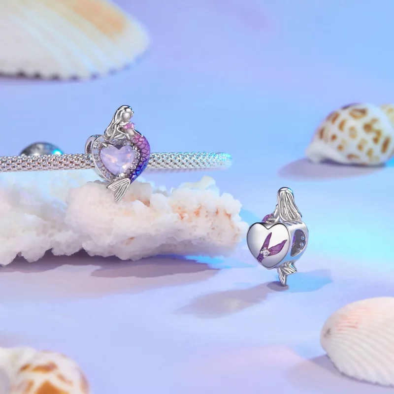 (imagen para) Charm de sirena estilo PANDORA - SCC2769 - Ver 4