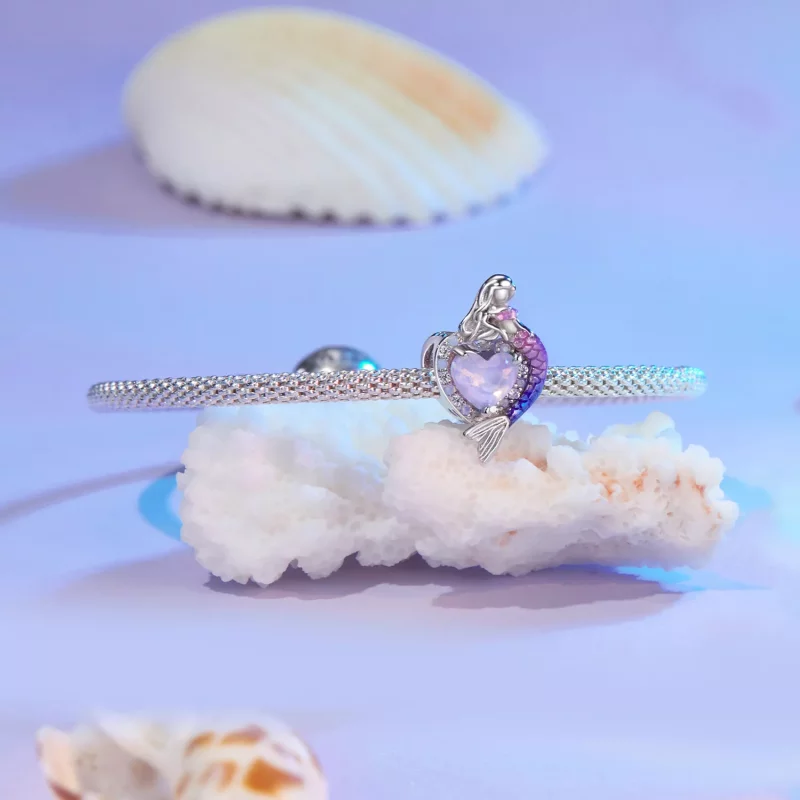 (imagen para) Charm de sirena estilo PANDORA - SCC2769 - Ver 5