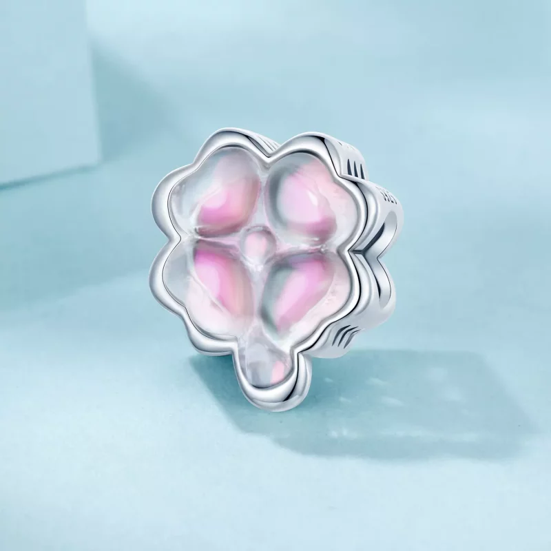 (imagen para) Charm de trébol de cuatro hojas estilo PANDORA - SCC2780 - Ver 2