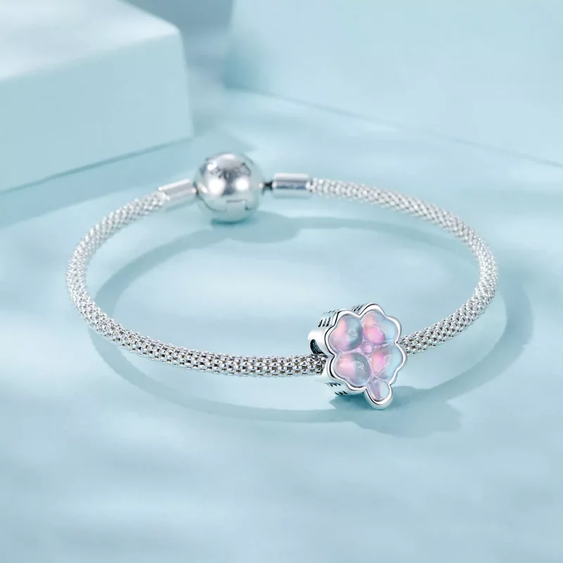 (imagen para) Charm de trébol de cuatro hojas estilo PANDORA - SCC2780 - Ver 5