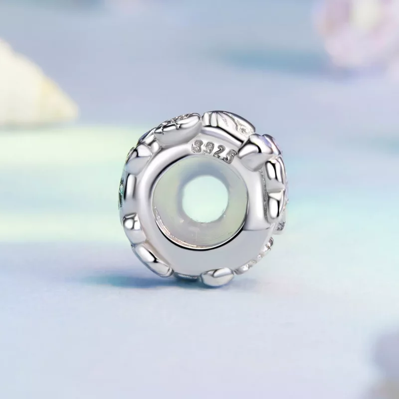 (imagen para) Charm espaciador de silicona con forma de océano azul estilo PANDORA - BSC1019 - Ver 3