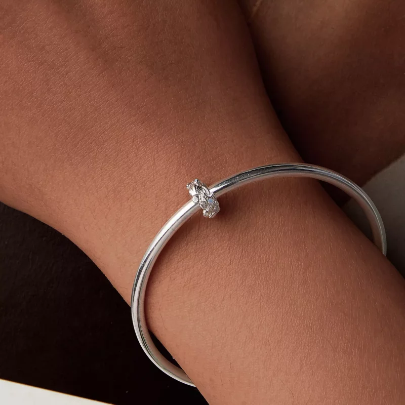 (imagen para) Charm espaciador de silicona con forma de océano azul estilo PANDORA - BSC1019 - Ver 7
