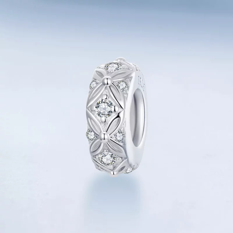 (imagen para) Charm espaciador de silicona con patrón en relieve estilo PANDORA - BSC1011 - Ver 2