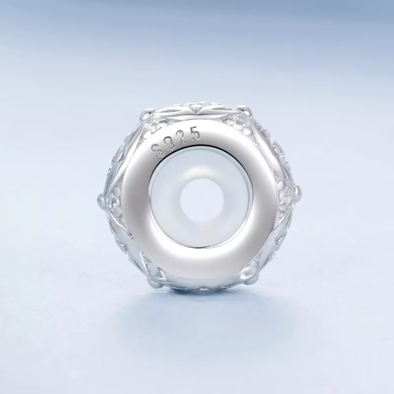 (imagen para) Charm espaciador de silicona con patrón en relieve estilo PANDORA - BSC1011 - Ver 3