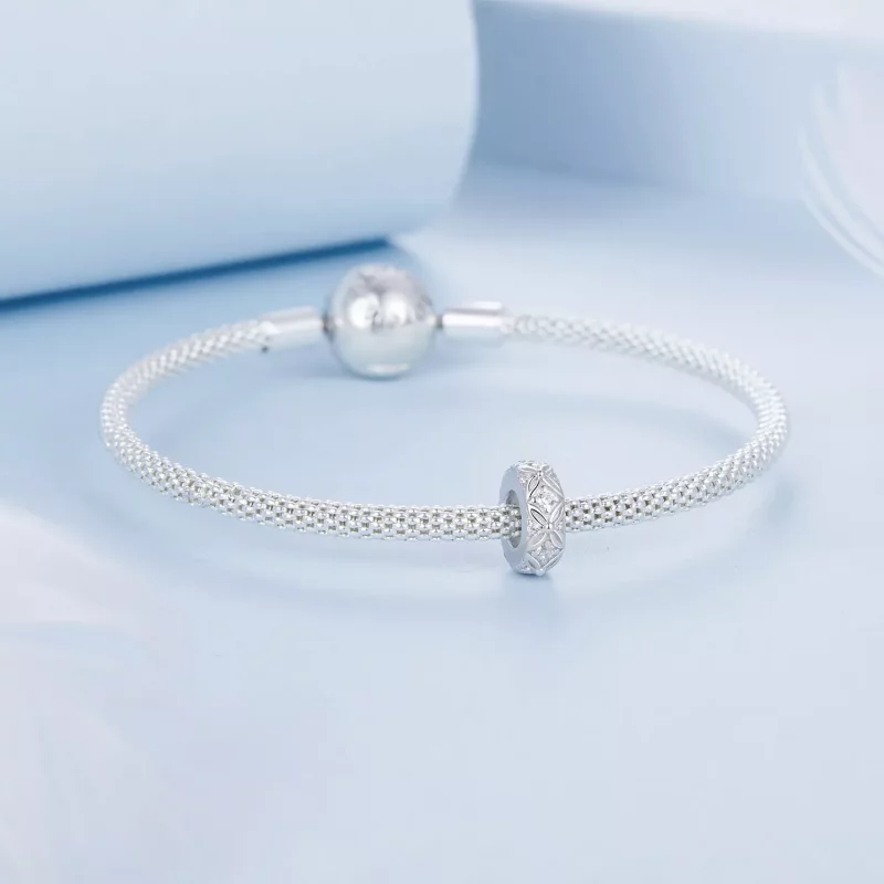 (imagen para) Charm espaciador de silicona con patrón en relieve estilo PANDORA - BSC1011 - Ver 5