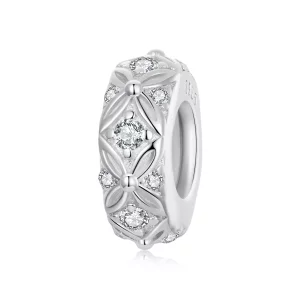 (imagen para) Charm espaciador de silicona con patrón en relieve estilo PANDORA - BSC1011
