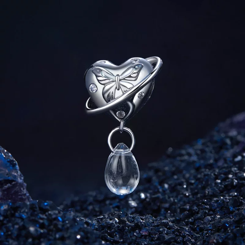 (imagen para) Charm estilo PANDORA Planeta mariposa - SCC2787 - Ver 2