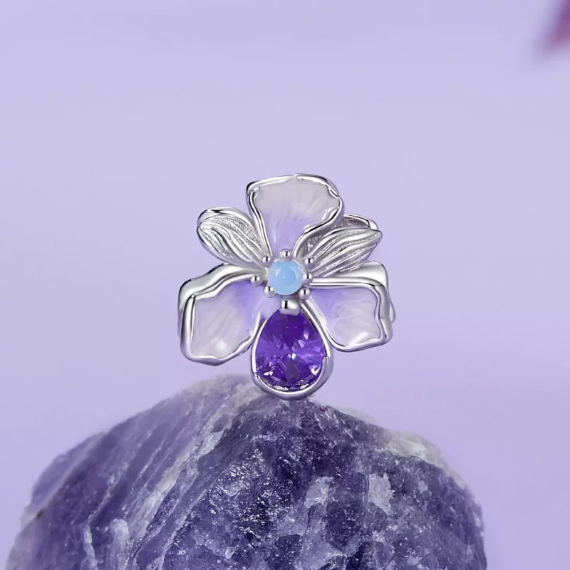 (imagen para) Charm romántico de iris estilo PANDORA - BSC1031 - Ver 2