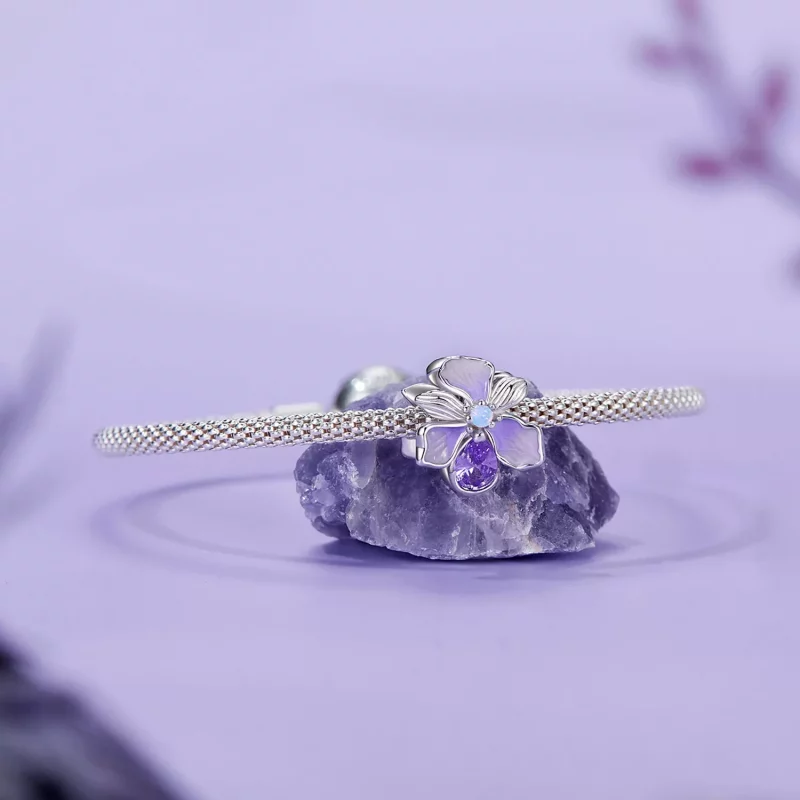 (imagen para) Charm romántico de iris estilo PANDORA - BSC1031 - Ver 5