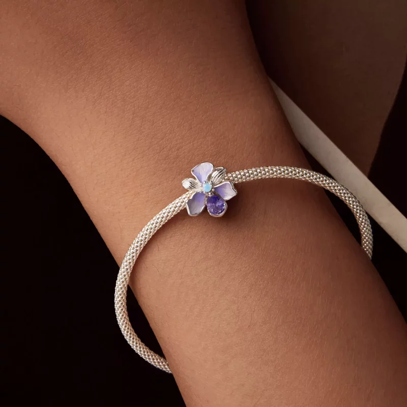 (imagen para) Charm romántico de iris estilo PANDORA - BSC1031 - Ver 7