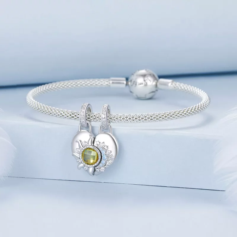(imagen para) Colgante de amor con sol y luna estilo PANDORA - BSC1034 - Ver 6