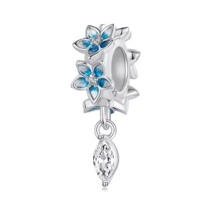 (imagen para) Colgante de delphinium pequeño estilo PANDORA - BSC1028