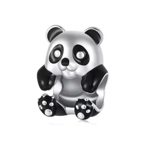 Colgante de plata de ley con forma de panda estilo PANDORA - SCC2811 (imagen para) Colgante de plata de ley con forma de panda estilo PANDORA - SCC2811