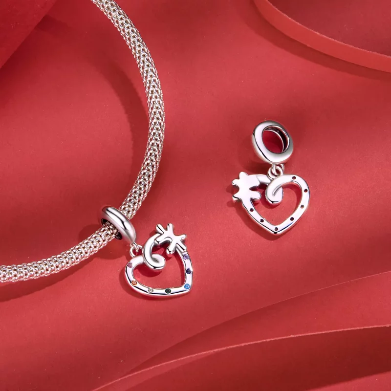 (imagen para) Colgante de rompecabezas con forma de corazón estilo PANDORA - SCC2774 - Ver 5