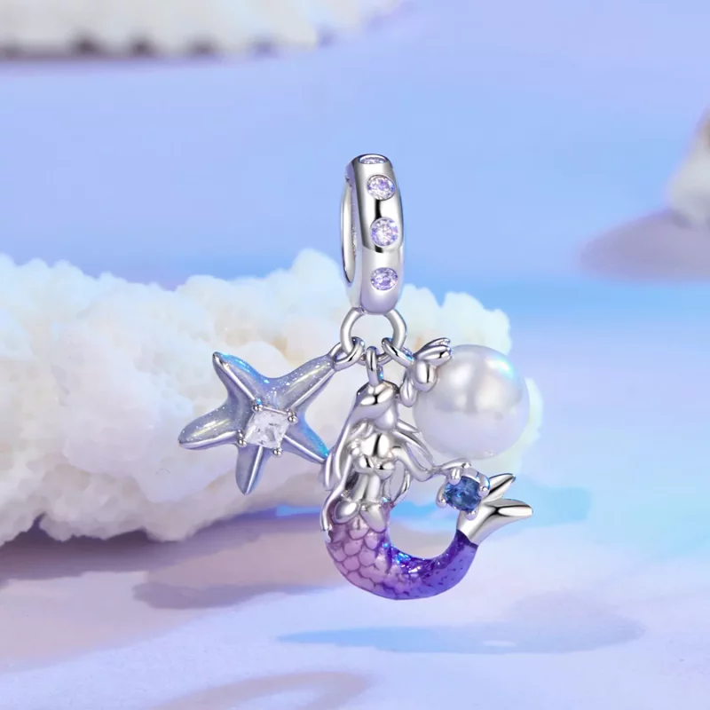 (imagen para) Colgante de sirena estilo PANDORA - SCC2768 - Ver 2
