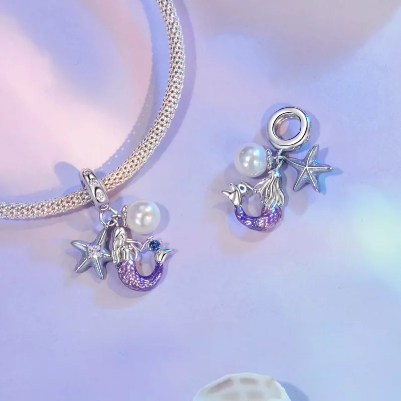 (imagen para) Colgante de sirena estilo PANDORA - SCC2768 - Ver 4