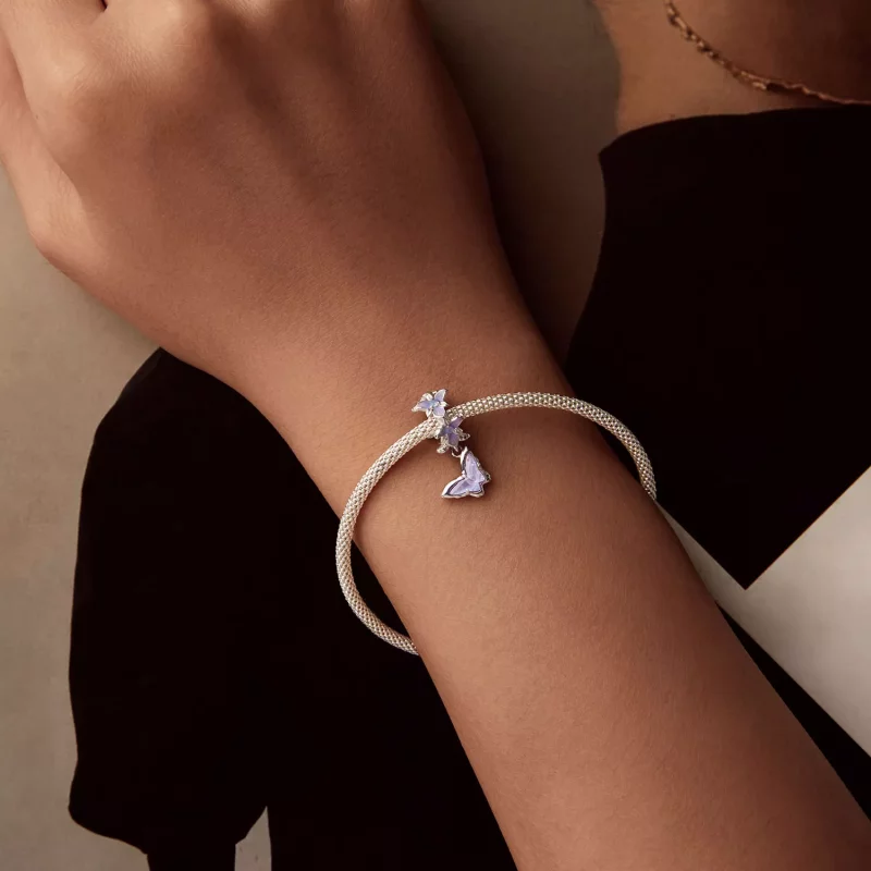 (imagen para) Colgante estilo PANDORA con forma de mariposa e iris - BSC1033 - Ver 6