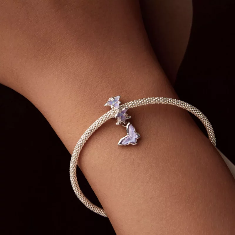 (imagen para) Colgante estilo PANDORA con forma de mariposa e iris - BSC1033 - Ver 7