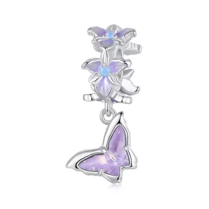 Colgante estilo PANDORA con forma de mariposa e iris - BSC1033 (imagen para) Colgante estilo PANDORA con forma de mariposa e iris - BSC1033