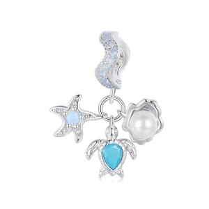 (imagen para) Colgante estilo PANDORA Océano Azul - BSC992