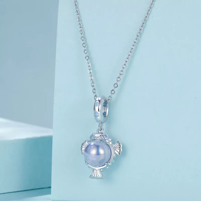 (imagen para) Colgante estilo PANDORA Ocean Puffer - SCC2798 - Ver 3