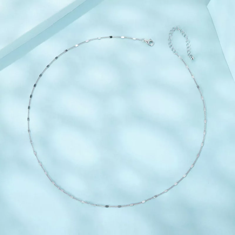 (imagen para) Collar básico exquisito y brillante estilo PANDORA - SCA030 - Ver 3