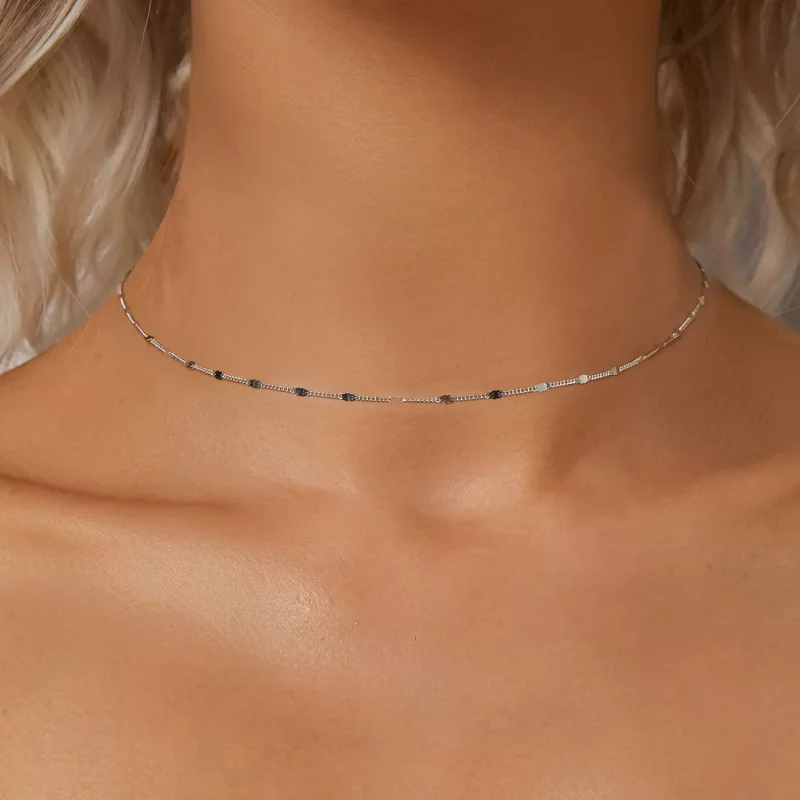 (imagen para) Collar básico exquisito y brillante estilo PANDORA - SCA030 - Ver 5