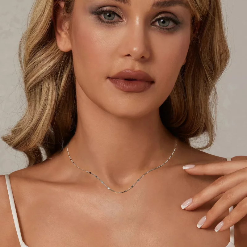 (imagen para) Collar básico exquisito y brillante estilo PANDORA - SCA030 - Ver 7