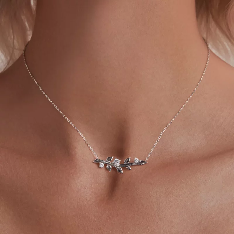 (imagen para) Collar con hojas estilo PANDORA - BSN391 - Ver 5