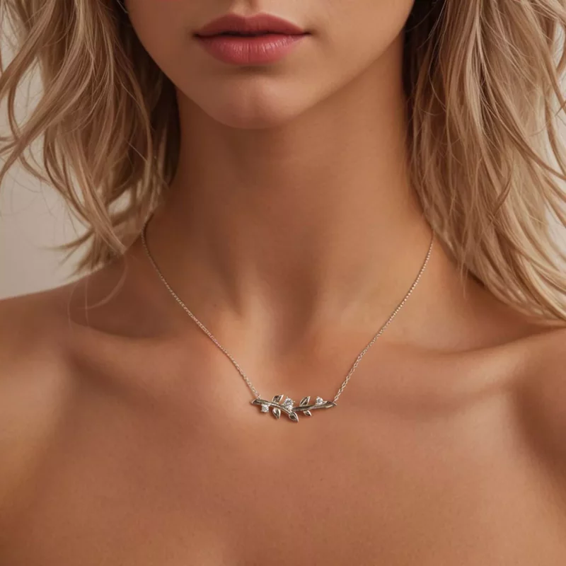 (imagen para) Collar con hojas estilo PANDORA - BSN391 - Ver 6
